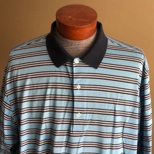 Fairway & Greene blue striped polo